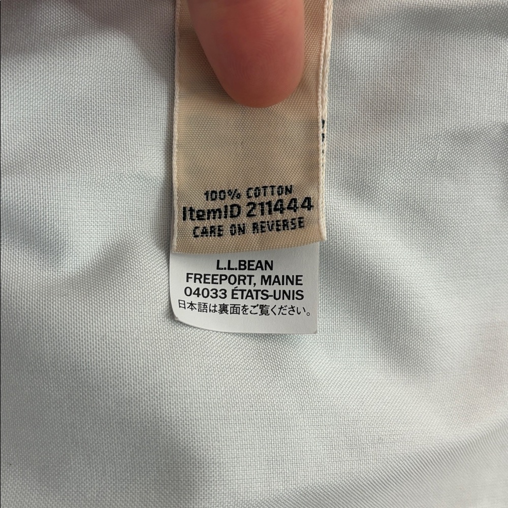 L.L. Bean White Button Down Shirt - Picture 2 of 3